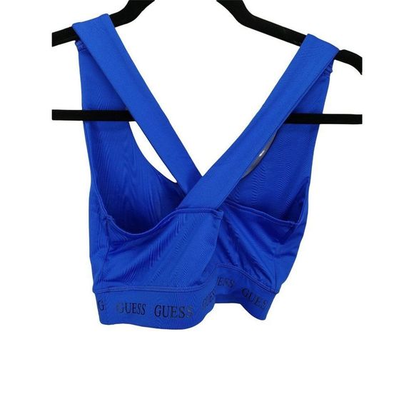 Guess Rubye Sherry Active Top Sports Bra in Macaw Blue Size S‎ Small - Picture 2 of 8